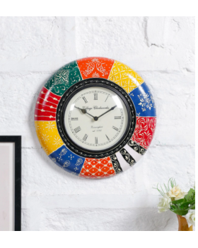 Multicolor Handpainted Wall Clock